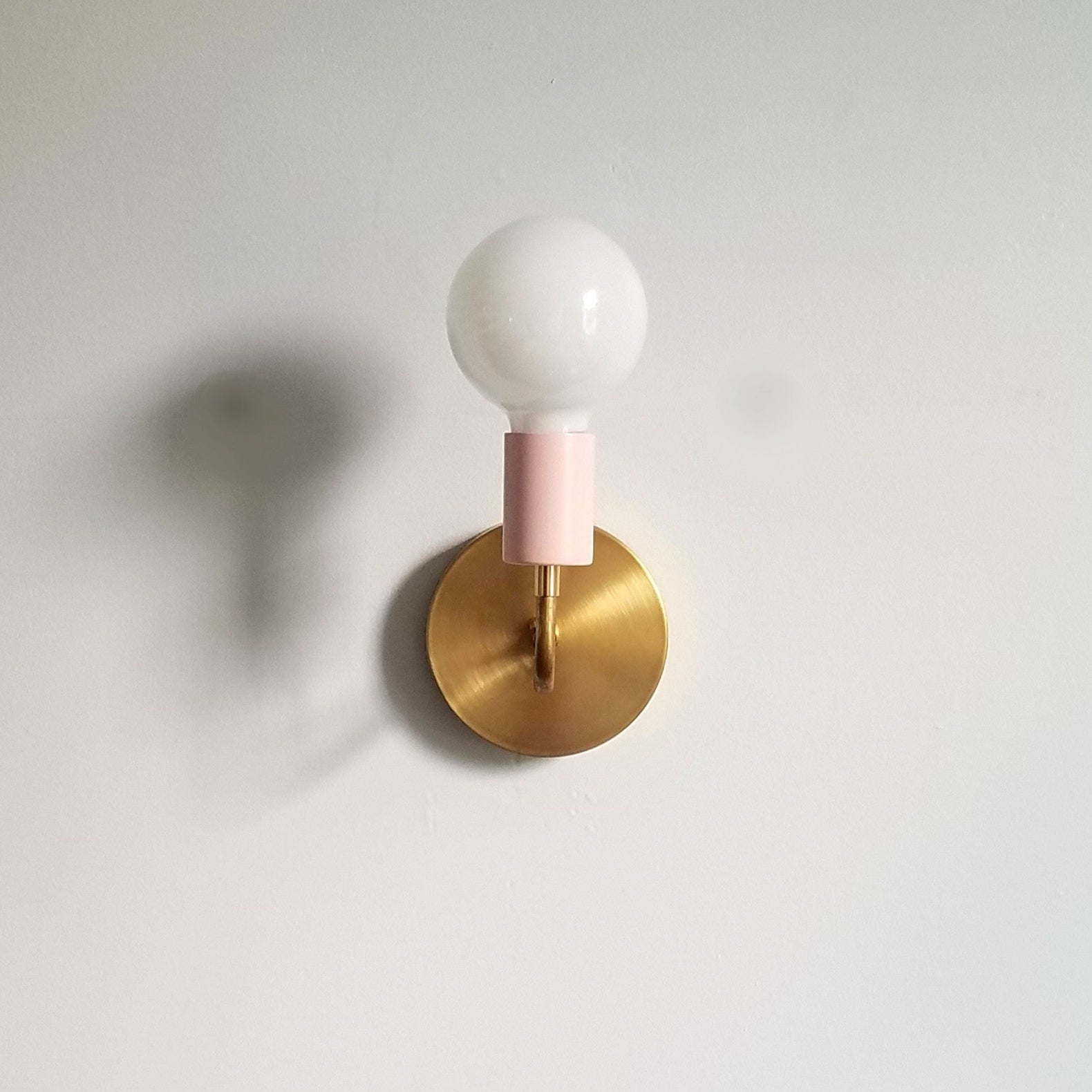 Boho Brass Wall Sconce - Colorful Accent for Bedroom & Hallway Spaces